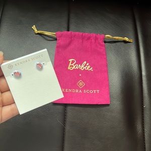 Barbie™ x Kendra Scott Gold Emilie Stud Earrings in Pink